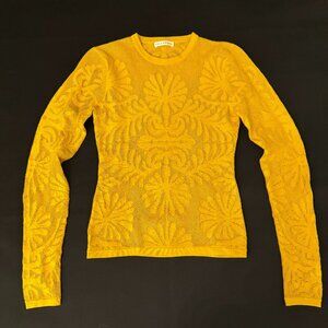 Ulla Johnson Jacquard Goldenrod Sweater XS NWOT